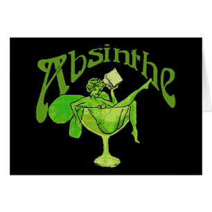 Cartão Absinthe Girl In Glass