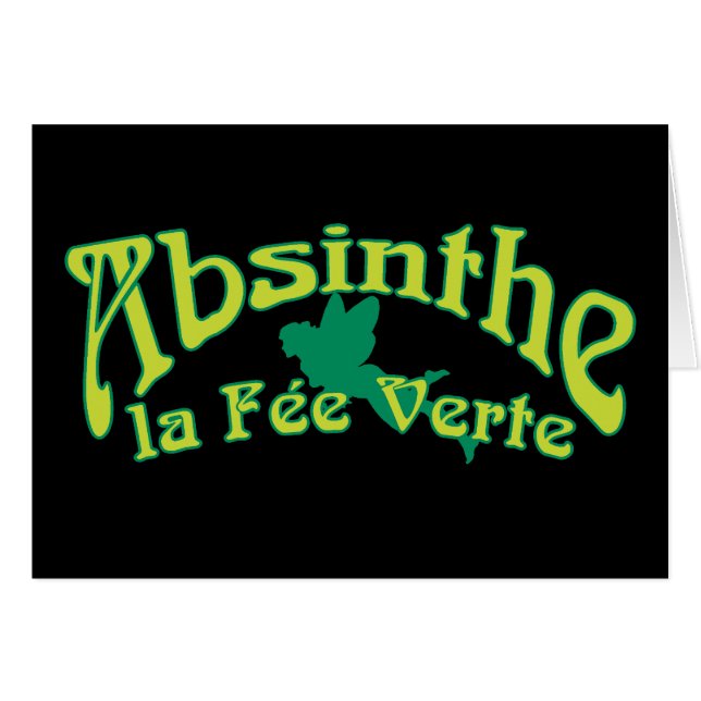 Cartão Absinthe Text La Fee Verte (Frente Horizontal)