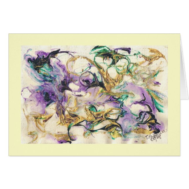 Cartão Abstracções do pavão (cartão) (Frente Horizontal)