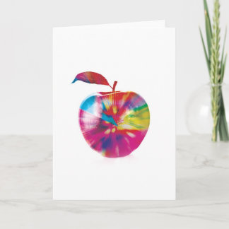 Cartão Abstract Arty Greetings Card - Coloured Apple