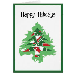 Cartão Abstract Christmas Tree