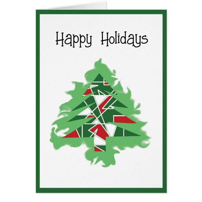 Cartão Abstract Christmas Tree (Frente)