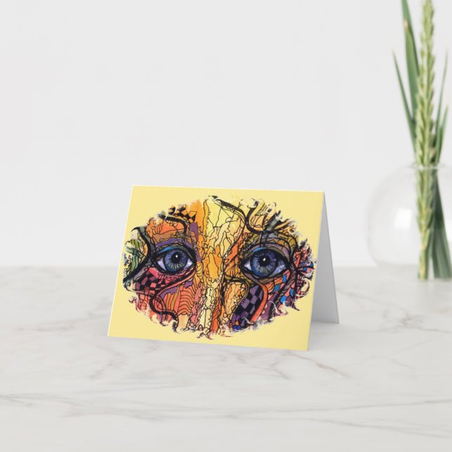 Cartão Abstract Eyes notecard (Frente)