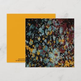 Cartão Abstract Graffiti Splatter Painting Art On Black