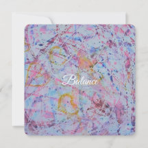 Abstract Mixed Media "Balance" Square 