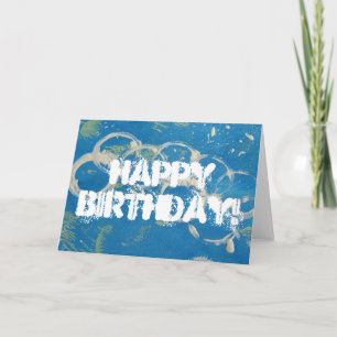 Cartão Abstract Painting, Happy Birthday!