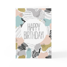 Abstract Pattern Happy Birthday Card