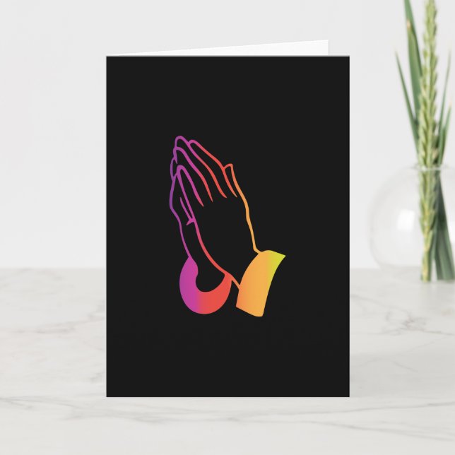 Cartão Abstract Praying Hands Illustration (Frente)