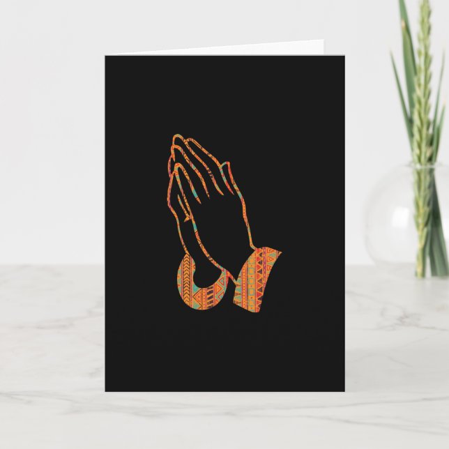 Cartão Abstract Praying Hands Illustration (Frente)