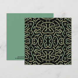 Cartão Abstract Shimmer Tubing With Green And Gold Colors