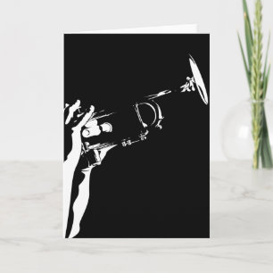 Cartão Abstract Trumpet Greeting Card
