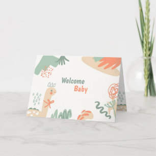 Cartão Abstract Welcome Baby Greeting Card