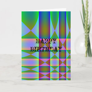 Cartão Abstraction, Happy Birthday