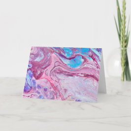 Cartão Abstrato acrílica azul-roxa