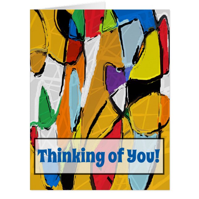 Cartão Abstrato amarelo (Frente)