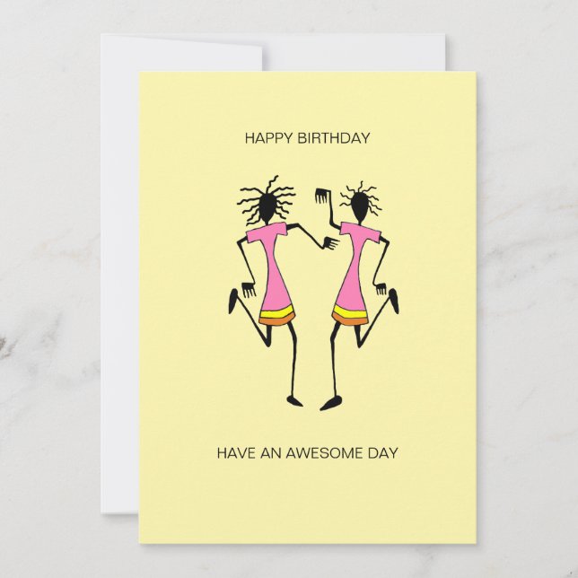 Cartão Abstrato, Aniversário do Partido Espetacular de Ar (Frente)