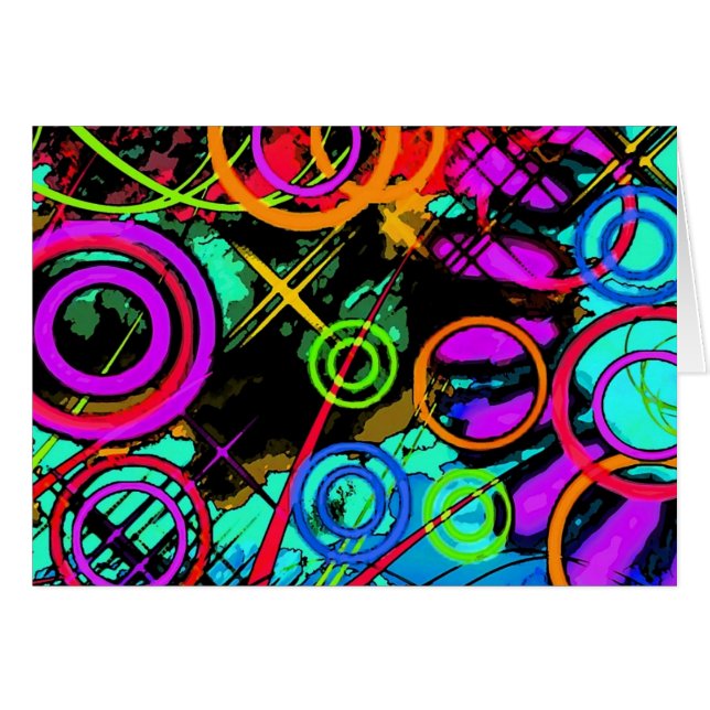 Cartão Abstrato Art (Frente Horizontal)