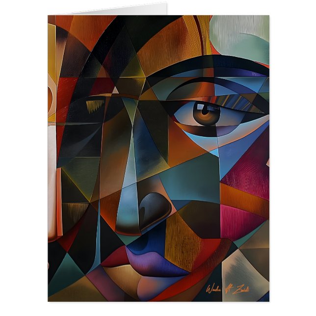 Cartão Abstrato art colorido (Frente)