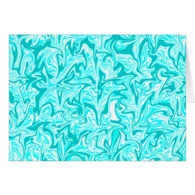 Cartão Abstrato Blue Swirl (Frente Horizontal)