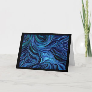 Cartão Abstrato BluesPintura por Julia Morrill