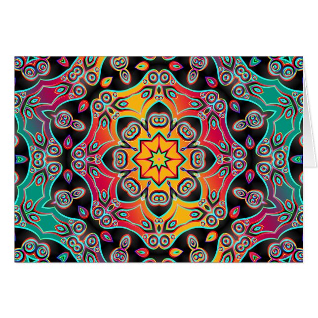 Cartão Abstrato - Caleidoscópio 16 (Frente Horizontal)