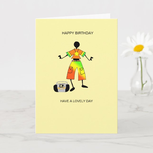 Cartão Abstrato, Celebração de Arte Africana Vibe Anivers (Planta pequena)