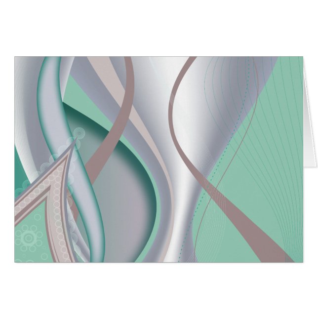 Cartão Abstrato Chocolate Mint Tornado (Frente Horizontal)