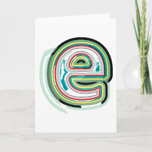 Cartão Abstrato Color Letter E Greeting Card