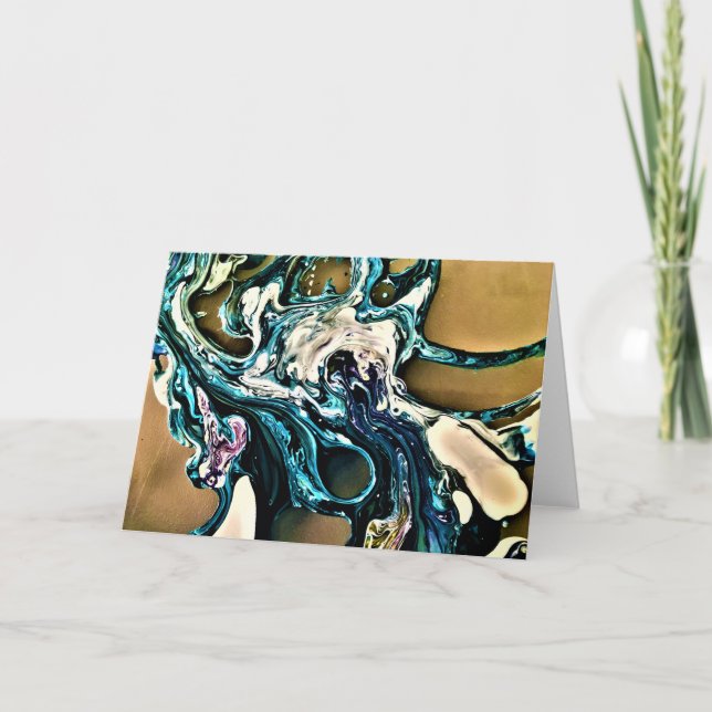 Cartão Abstrato Color Study 14, placa (Frente)