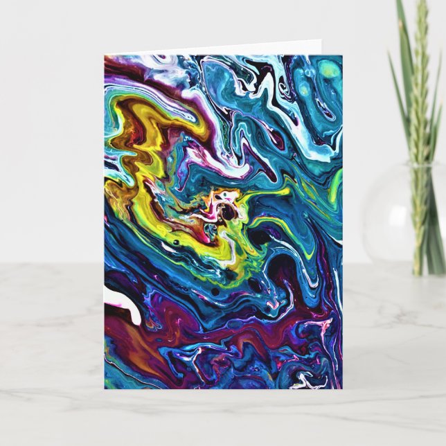 Cartão Abstrato Color Study 156, placa (Frente)