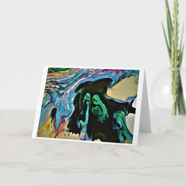 Cartão Abstrato Color Study 166, placa (Frente)