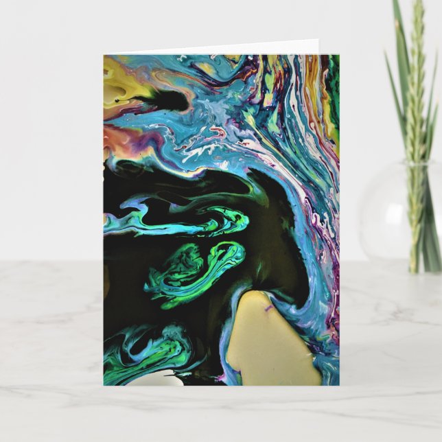 Cartão Abstrato Color Study 166, placa (Frente)