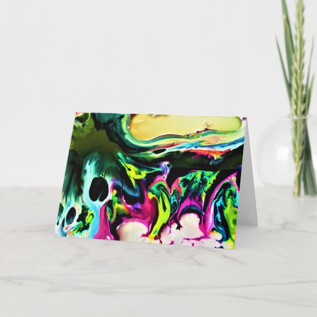 Cartão Abstrato Color Study 167, placa (Frente)