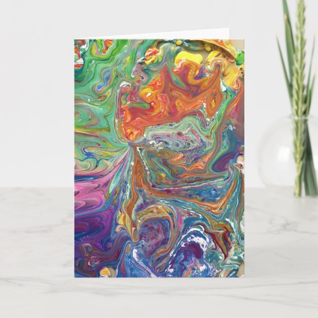 Cartão Abstrato Color Study 1, placa (Frente)