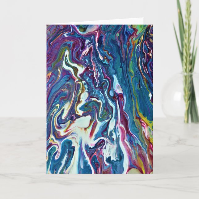 Cartão Abstrato Color Study 206, placa (Frente)