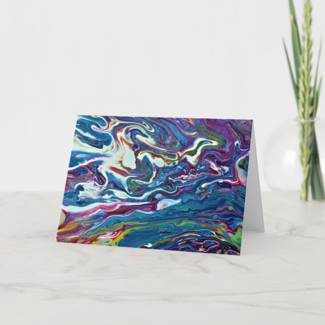 Cartão Abstrato Color Study 206, placa (Frente)