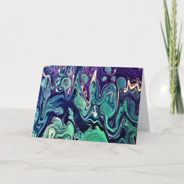 Cartão Abstrato Color Study 296, placa (Frente)