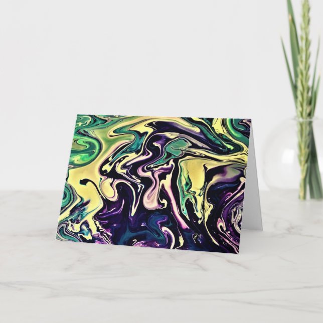 Cartão Abstrato Color Study 308, placa (Frente)