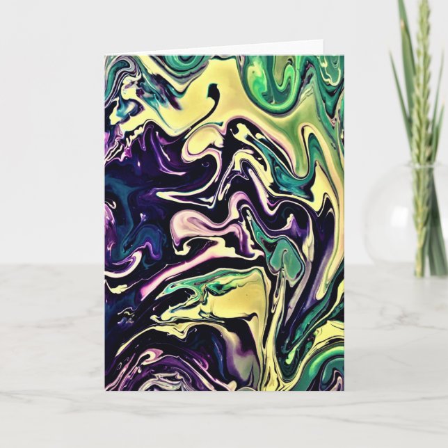 Cartão Abstrato Color Study 308, placa (Frente)