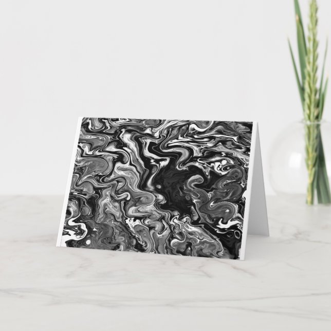 Cartão Abstrato Color Study 347 / Noir, placa (Frente)