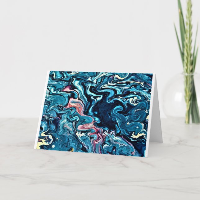 Cartão Abstrato Color Study 347, placa (Frente)