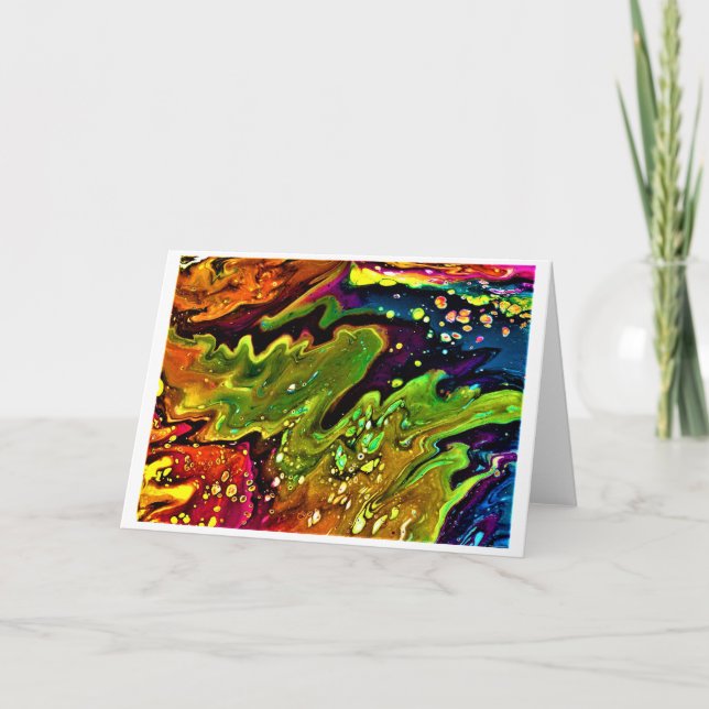 Cartão Abstrato Color Study 3, placa (Frente)