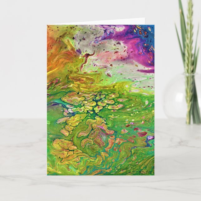 Cartão Abstrato Color Study 4, placa (Frente)