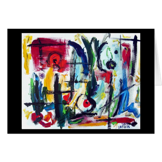 Cartão Abstrato Color Whimsy (Frente Horizontal)
