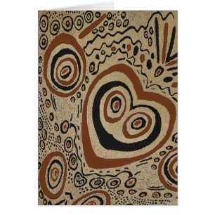 Cartão Abstrato Coração e Círculos