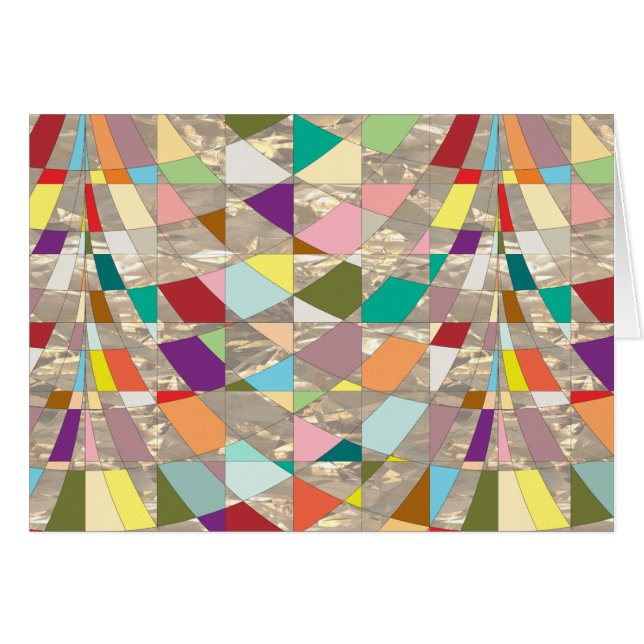 Cartão Abstrato Cores Douradas (Frente Horizontal)