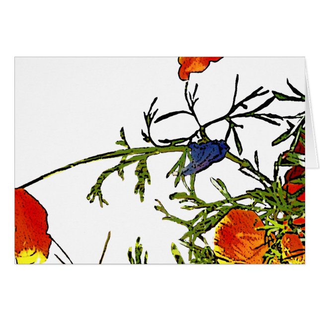 Cartão Abstrato da Califórnia (Frente Horizontal)