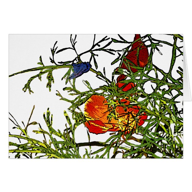 Cartão Abstrato da Califórnia (Frente horizontal)