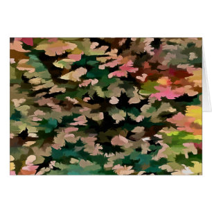 Cartão Abstrato da folha em tons outonais