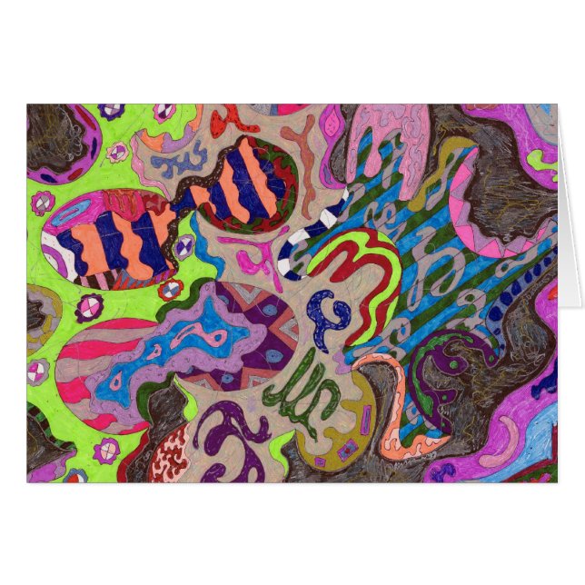 Cartão abstrato "Dança" (Frente Horizontal)